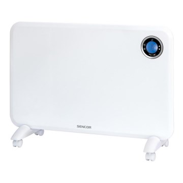 Sencor - Konvektionsvarmer med LCD-display og termostat 750W/1500W/230V IP24