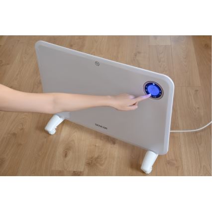 Sencor - Konvektionsvarmer med LCD-display og termostat 750W/1500W/230V IP24