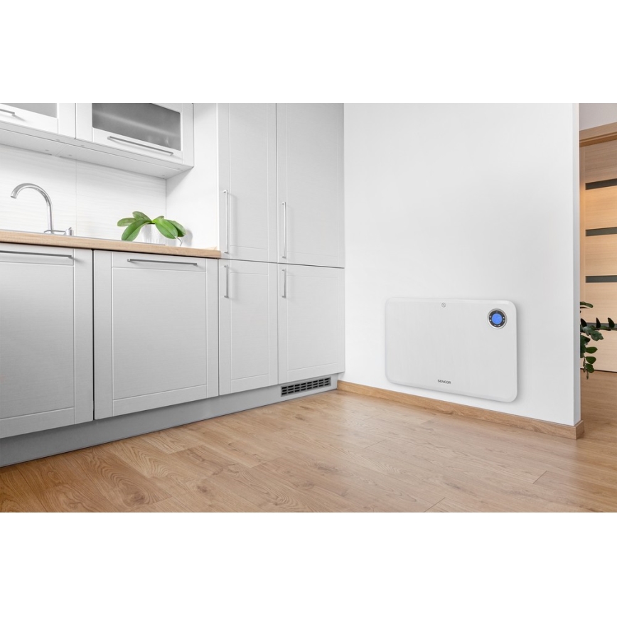Sencor - Konvektionsvarmer med LCD-display og termostat 750W/1500W/230V IP24