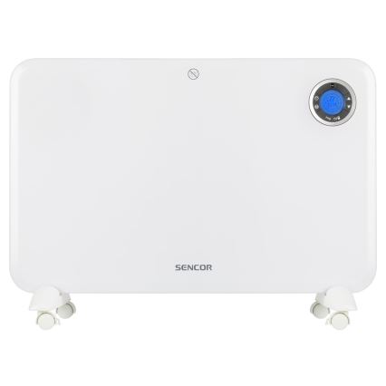 Sencor - Konvektionsvarmer med LCD-display og termostat 750W/1500W/230V IP24