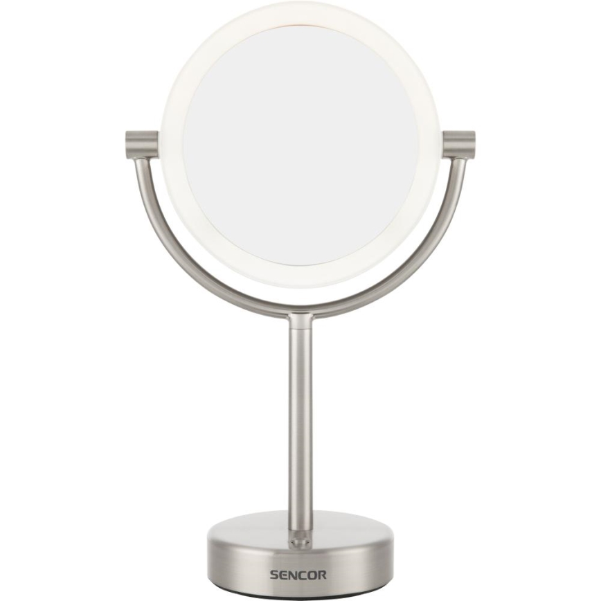 Sencor - Kosmetikspejl med LED-belysning LED/5W/230V rustfrit stål