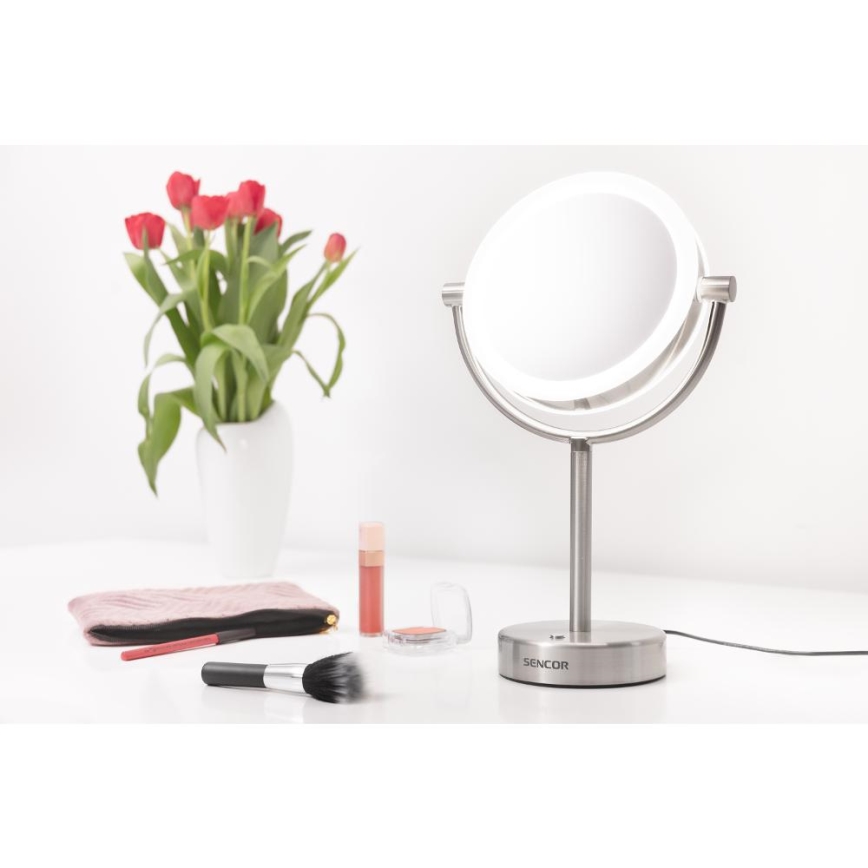 Sencor - Kosmetikspejl med LED lys LED/5W/230V rustfri
