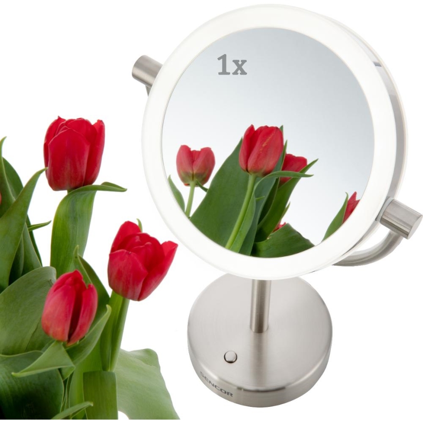 Sencor - Kosmetikspejl med LED lys LED/5W/230V rustfri
