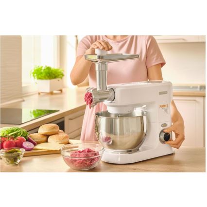 Sencor - Køkkenmaskine med skål i rustfrit stål 1000W/230V hvid