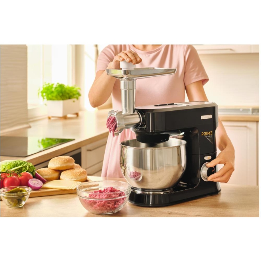 Sencor - Køkkenmaskine med skål i rustfrit stål 1000W/230V sort