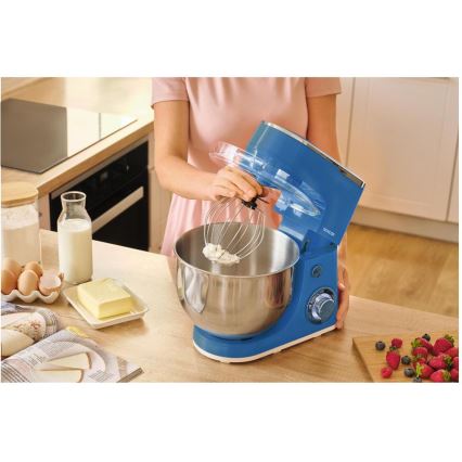 Sencor - Køkkenmaskine med skål i rustfrit stål 1300W/230V blå
