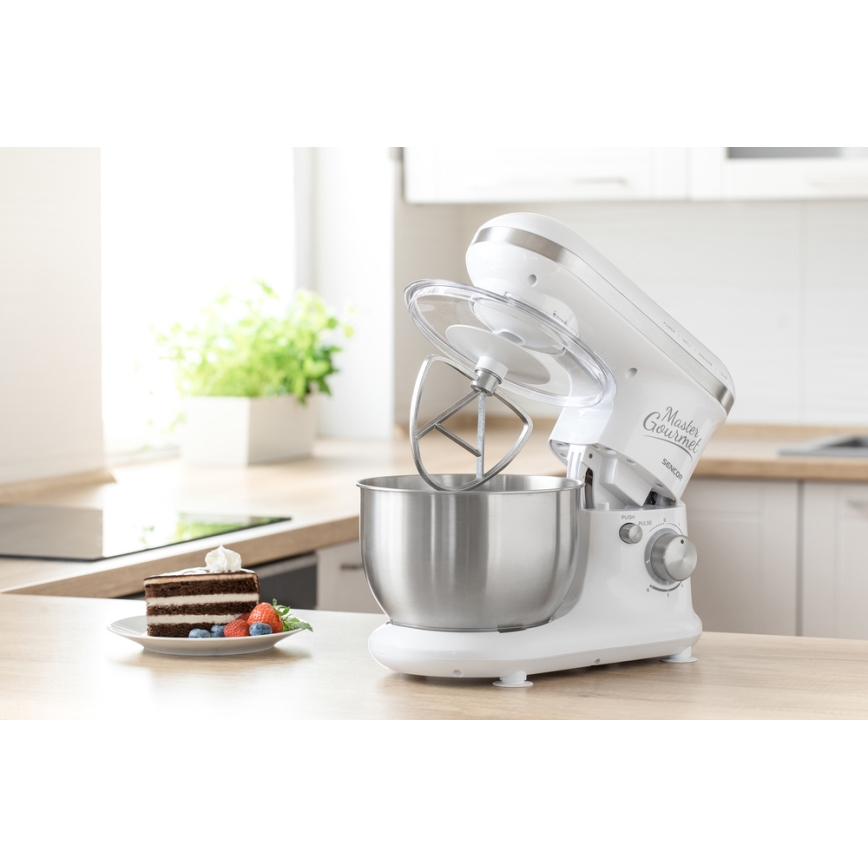 Sencor - Køkkenmaskine med skål i rustfrit stål 600W/230V