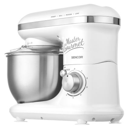 Sencor - Køkkenmaskine med skål i rustfrit stål 600W/230V
