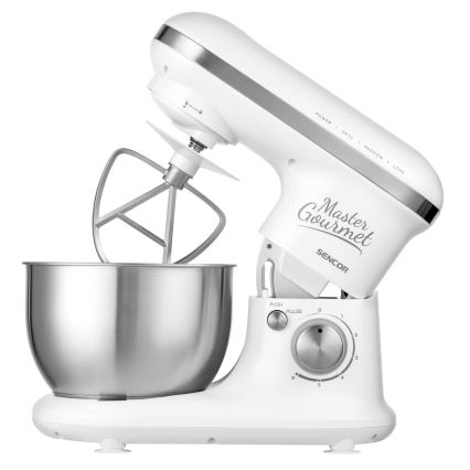 Sencor - Køkkenmaskine med skål i rustfrit stål 600W/230V