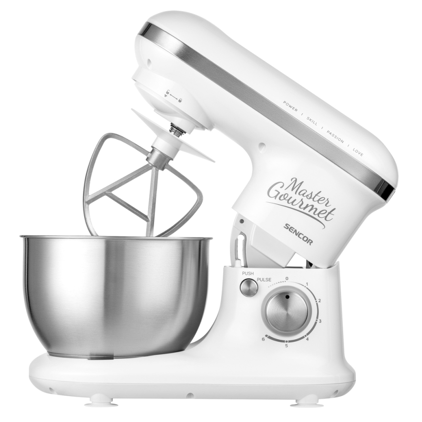 Sencor - Køkkenmaskine med skål i rustfrit stål 600W/230V
