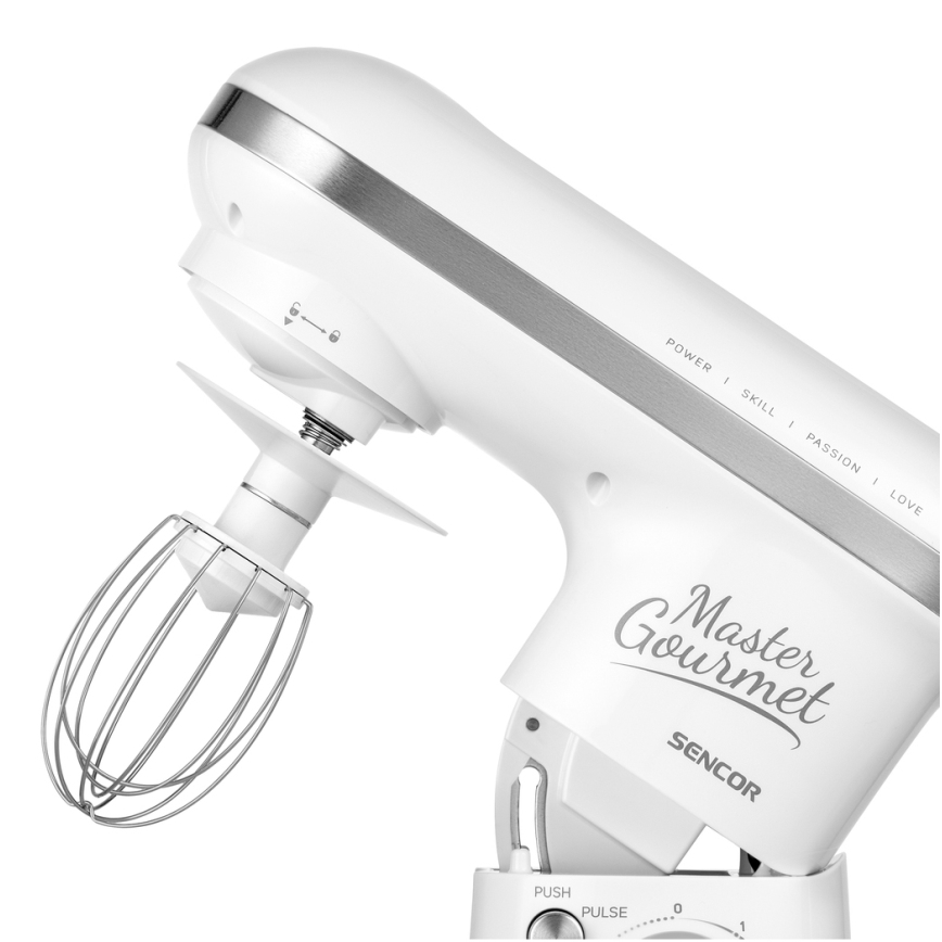 Sencor - Køkkenmaskine med skål i rustfrit stål 600W/230V