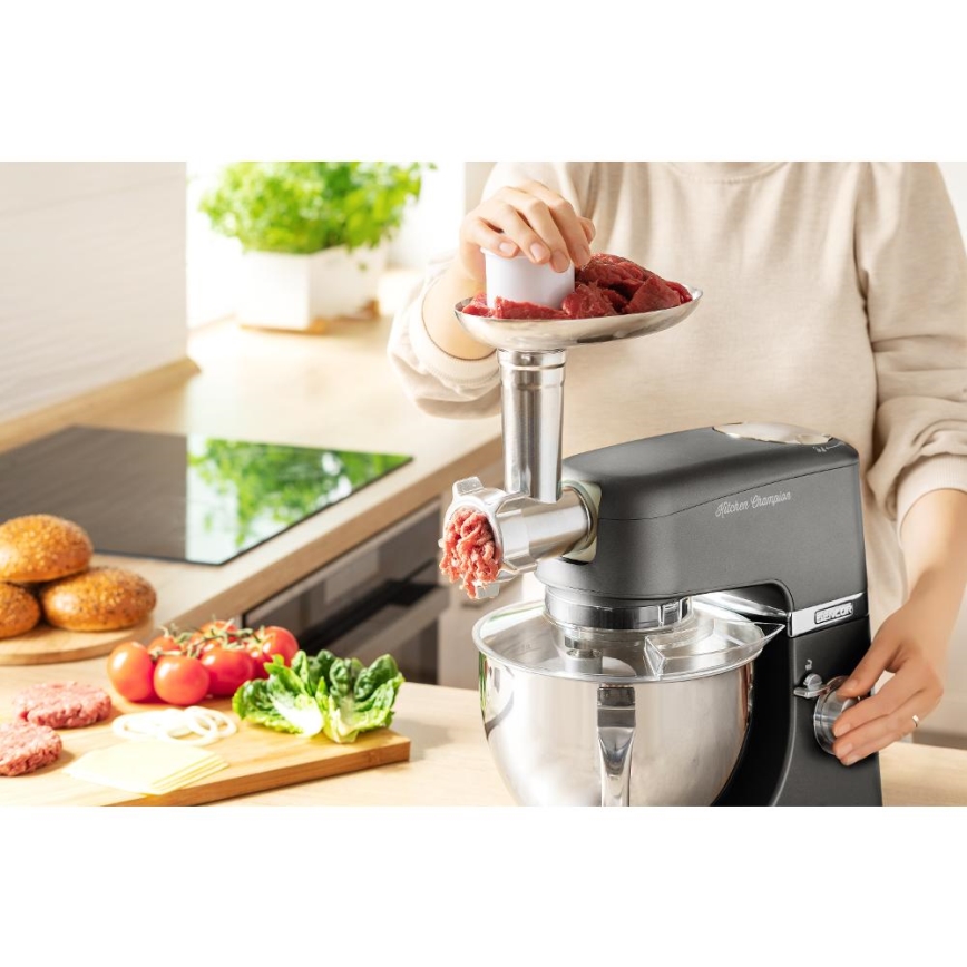 Sencor - Køkkenrobot m. skål i rustfrit stål 1000W/230V grå