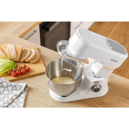 Sencor - Køkkenrobot m. skål i rustfrit stål 1000W/230V hvid