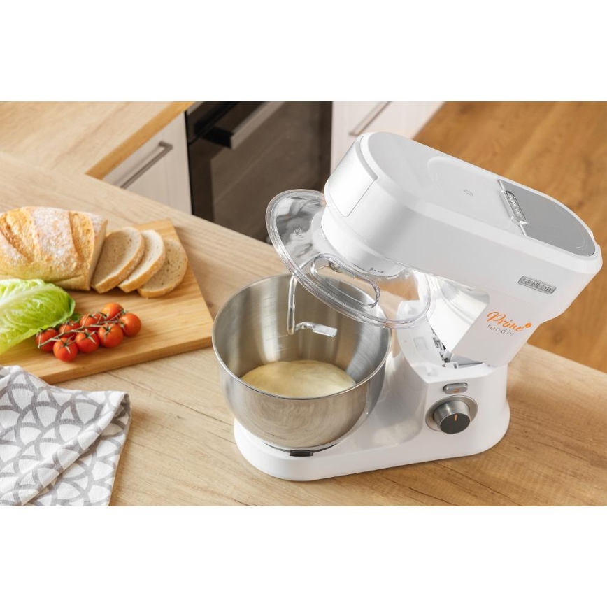 Sencor - Køkkenrobot m. skål i rustfrit stål 1000W/230V hvid