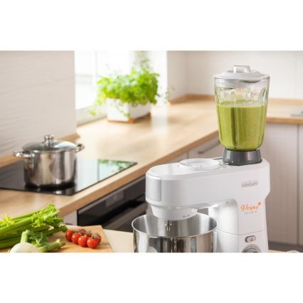 Sencor - Køkkenrobot m. skål i rustfrit stål 1000W/230V hvid