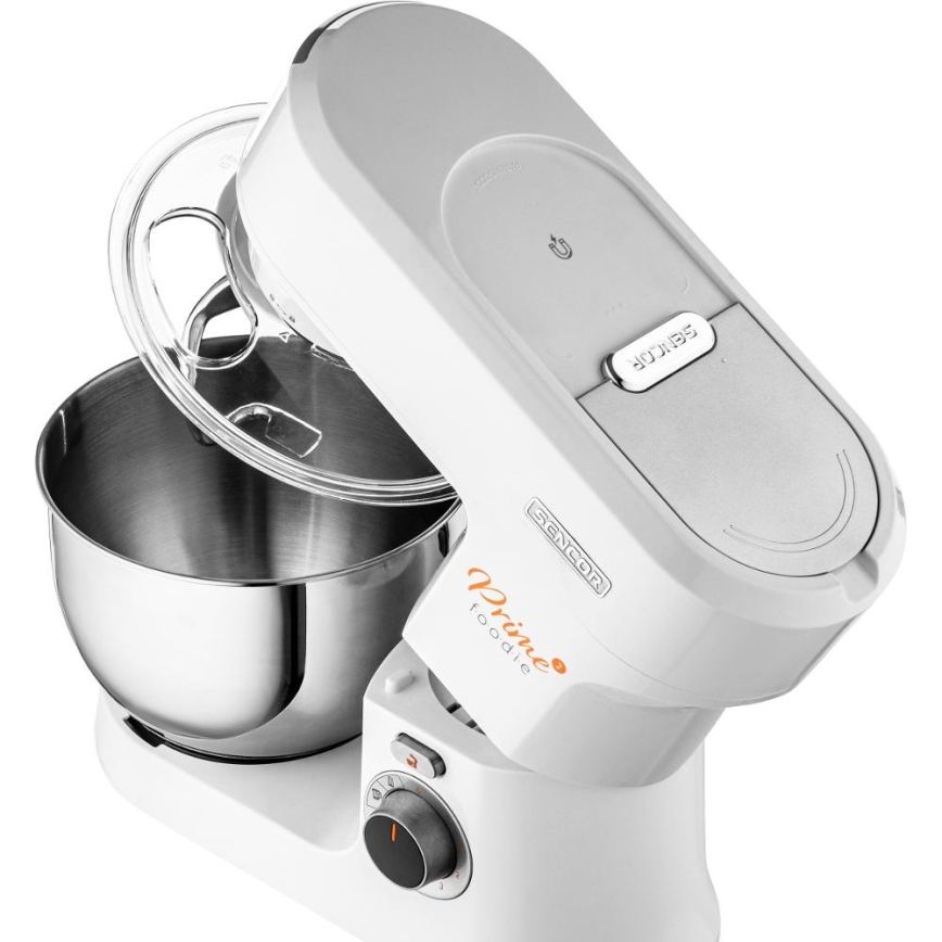 Sencor - Køkkenrobot m. skål i rustfrit stål 1000W/230V hvid