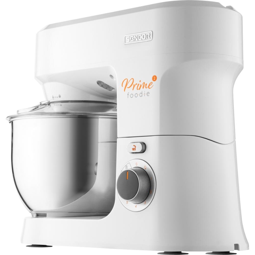 Sencor - Køkkenrobot m. skål i rustfrit stål 1000W/230V hvid