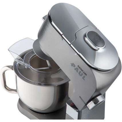 Sencor - Køkkenrobot m. skål i rustfrit stål 1700W/230V mat krom