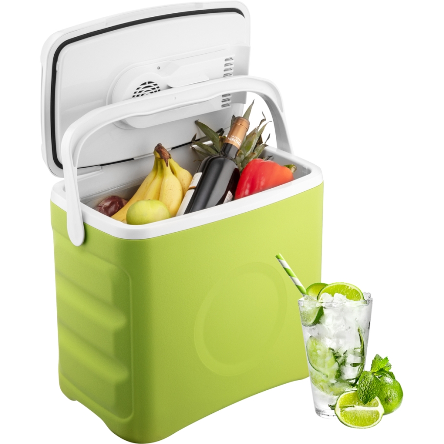 Sencor - Køleboks 30 l 55W/5V/12V/230V grøn/hvid