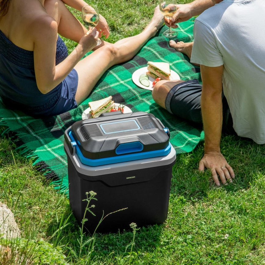 Sencor - Køleboks til bil 24 l 60W/12V/230V sort