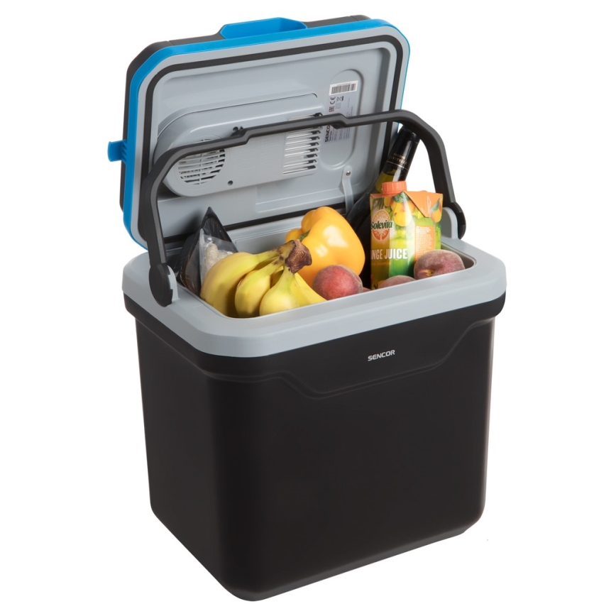 Sencor - Køleboks til bil 24 l 60W/12V/230V sort