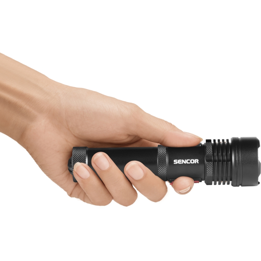 Sencor - LED lommelygte genopladelig LED/5W/2200 mAh IP44 aluminium