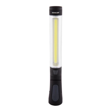 Sencor - LED lommelygte LED/3W/COB + LED/1W/4xAAA