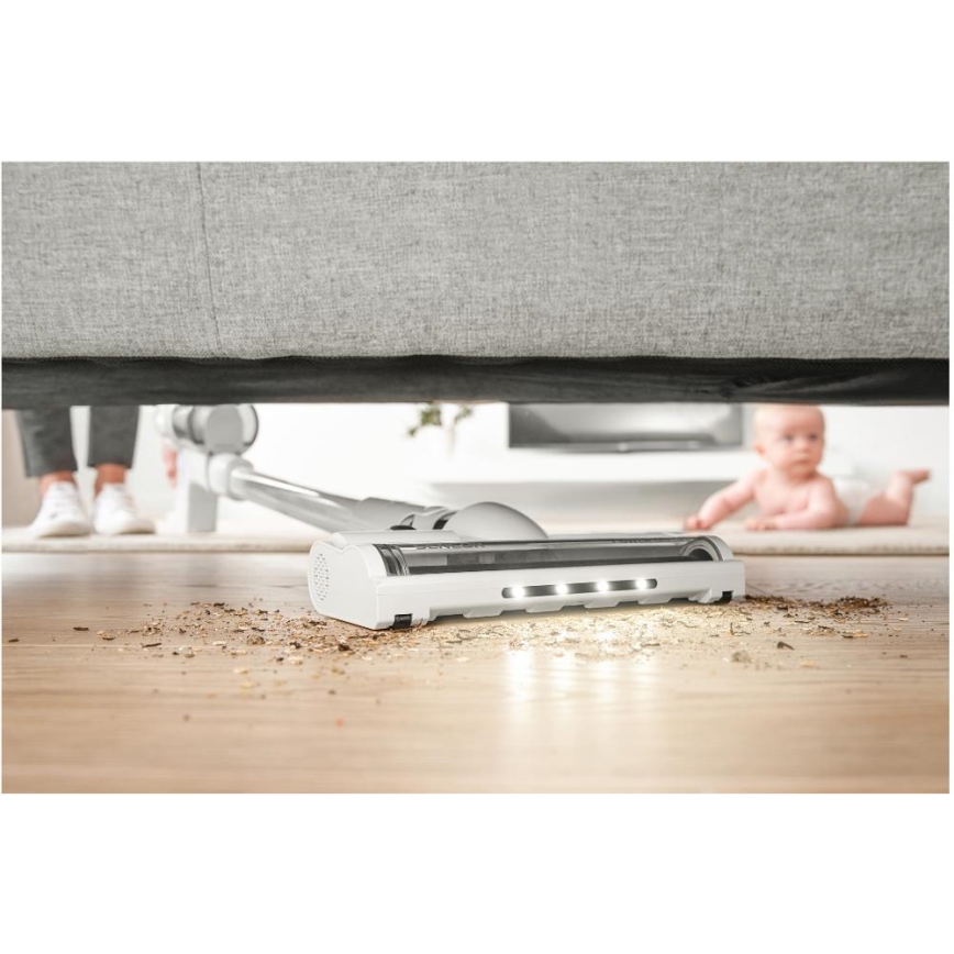 Sencor - Ledningsfri oprejst støvsuger 2-i-1 250W/2200 mAh hvid