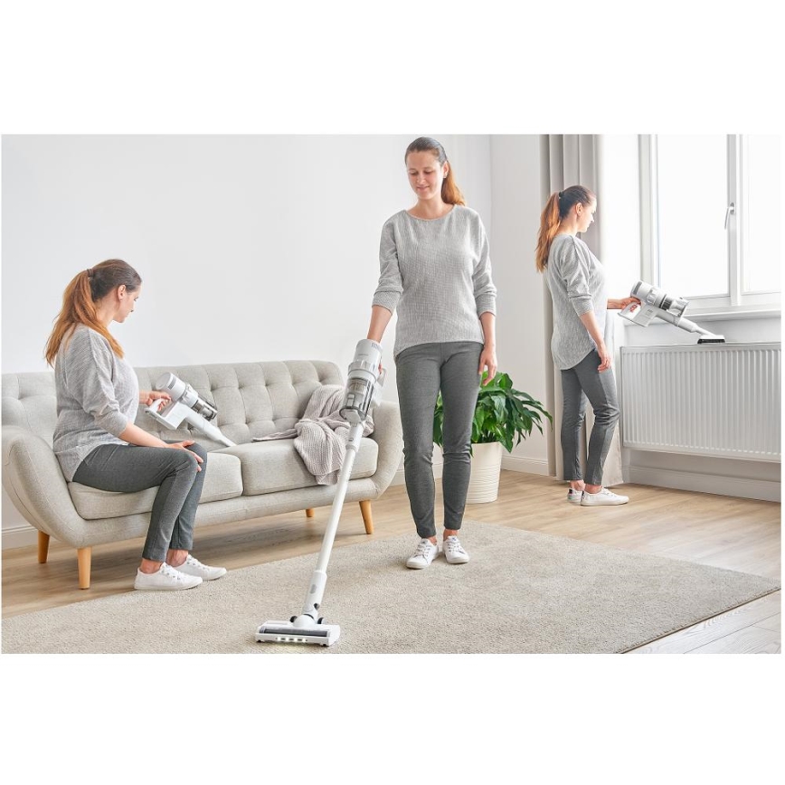 Sencor - Ledningsfri oprejst støvsuger 2-i-1 250W/2200 mAh hvid