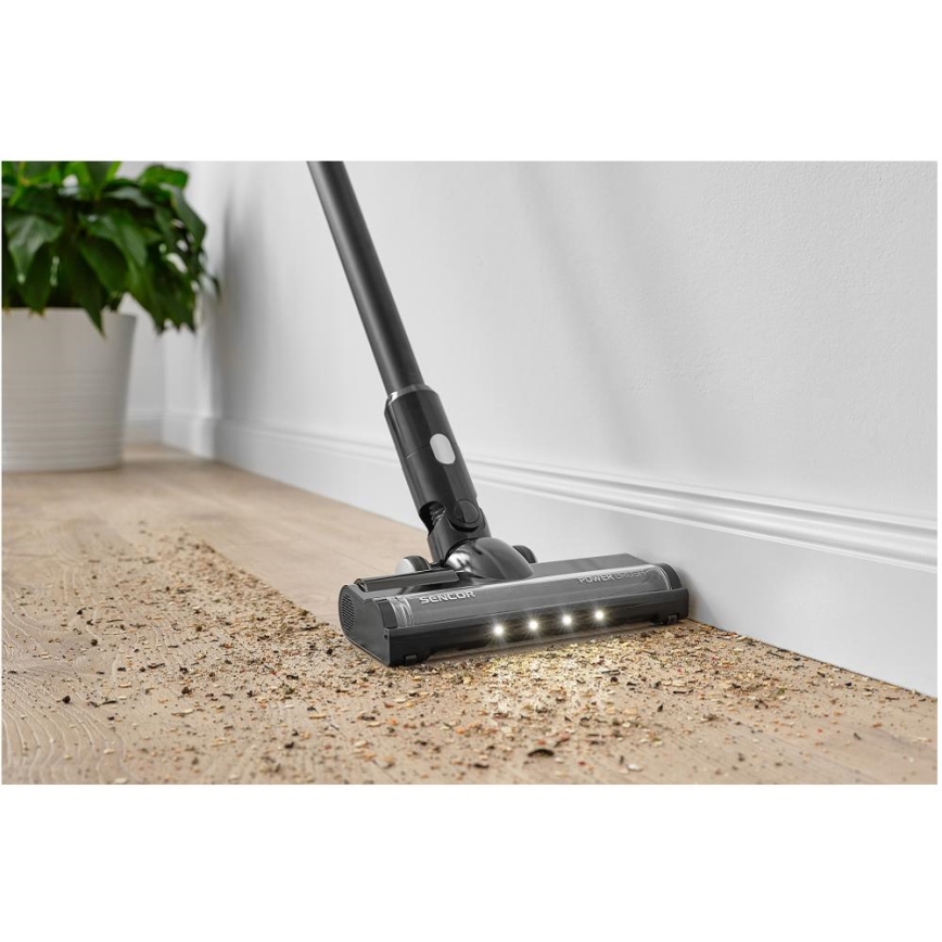 Sencor - Ledningsfri oprejst støvsuger 2-i-1 250W/2200 mAh sort