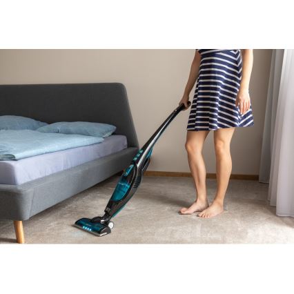 Sencor - Ledningsfri støvsuger med drejebørste 2-i-1 80W/14,4V 2200 mAh sort/blå