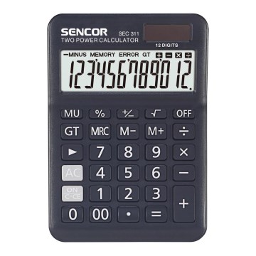 Sencor - Lommeregner 1xLR1130 sort