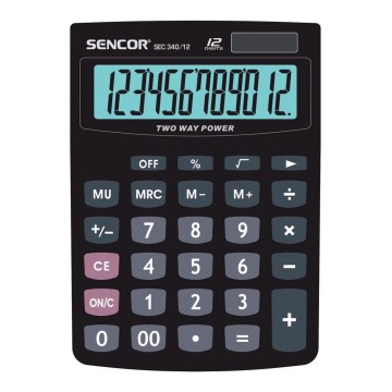 Sencor - Lommeregner 1xLR1130 sort