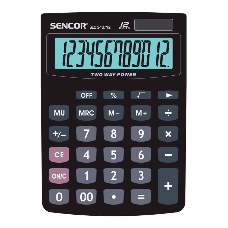 Sencor - Lommeregner 1xLR1130 sort