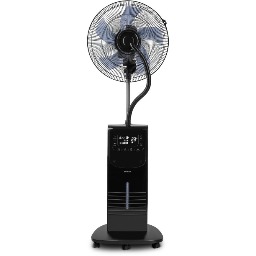 Sencor - Luftkøler med vandspray 90W/230V sort + fjernbetjening