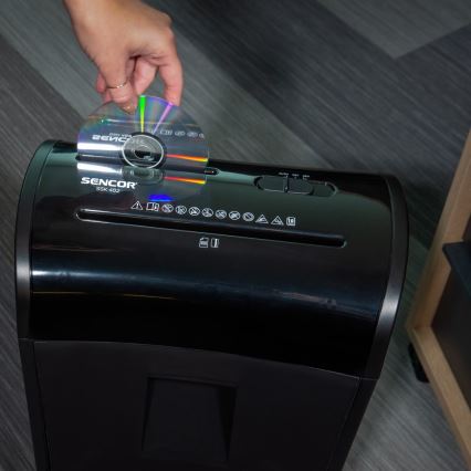 Sencor - Makulator til CD'er og papir A4 14 l 230V sort