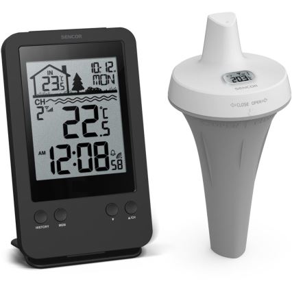 Sencor - Målestation med trådløs flydesensor til pool 2xAA + 2xAA IPX7