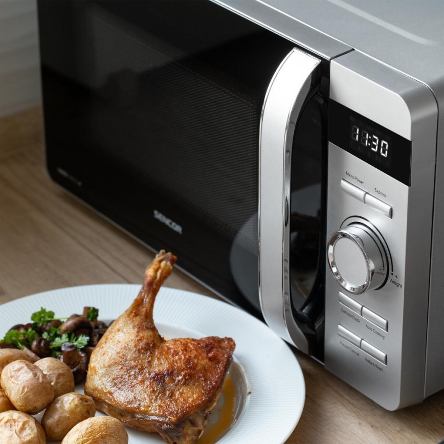 Sencor - Mikrobølgeovn 800W/230V 17 l sølvfarvet