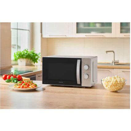 Sencor - Mikrobølgeovn med grillfunktion 700W/1000W/230V 20 l mat krom