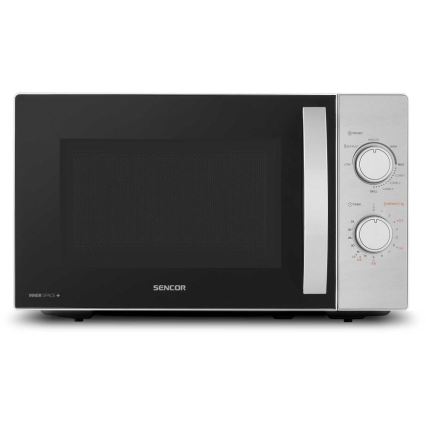 Sencor - Mikrobølgeovn med grillfunktion 700W/1000W/230V 20 l mat krom
