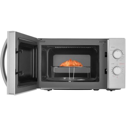 Sencor - Mikrobølgeovn med grillfunktion 700W/1000W/230V 20 l mat krom