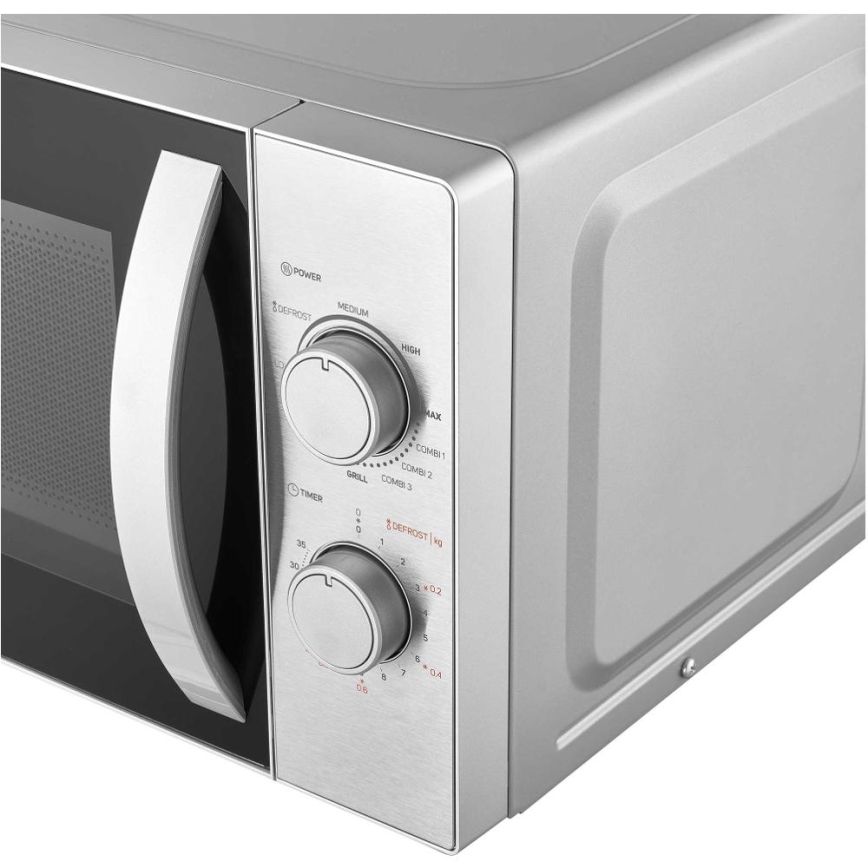 Sencor - Mikrobølgeovn med grillfunktion 700W/1000W/230V 20 l mat krom