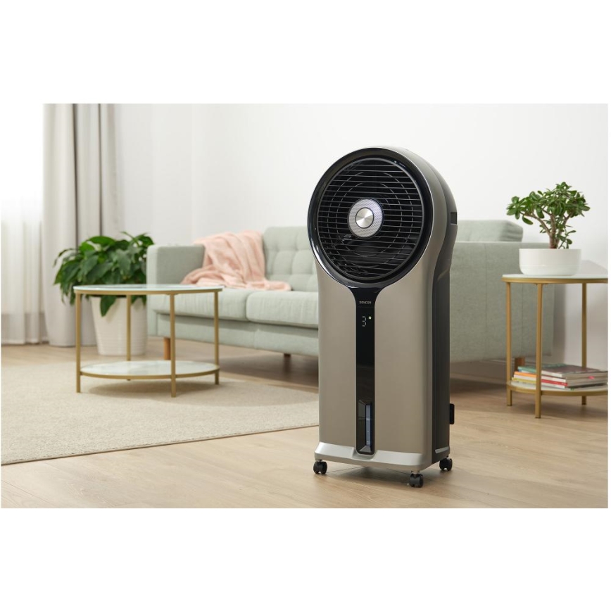 Sencor - Mobil luftkøler 3-i-1 110W/230V sølvfarvet/sort + fjernbetjening