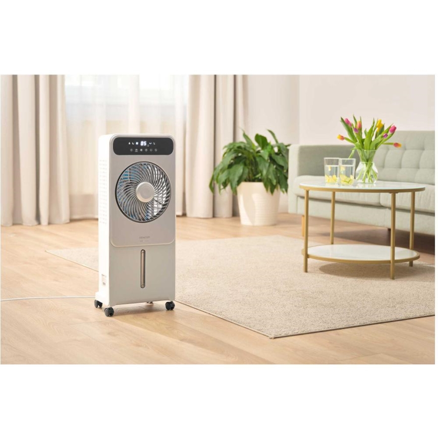 Sencor - Mobil luftkøler 28W/230V grå + fjernbetjening