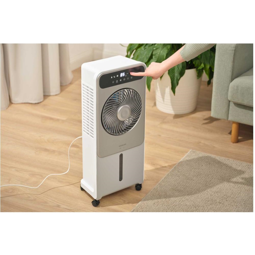 Sencor - Mobil luftkøler 28W/230V grå + fjernbetjening