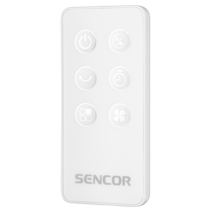 Sencor - Mobil luftkøler med LED-display 3-i-1 45W/230V hvid + fjernbetjening