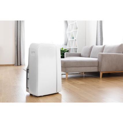 Sencor - Mobil smart airconditionanlæg 3-i-1 med tilbehørssæt 1450W/230V 12000 BTU Wi-Fi hvid + fjernbetjening