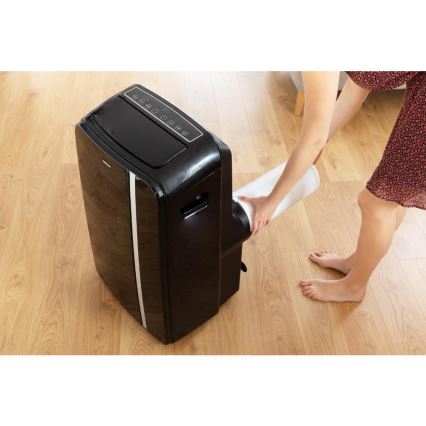 Sencor - Mobil smart airconditionanlæg 3-i-1 med tilbehørssæt 1450W/230V 12000 BTU Wi-Fi sort + fjernbetjening