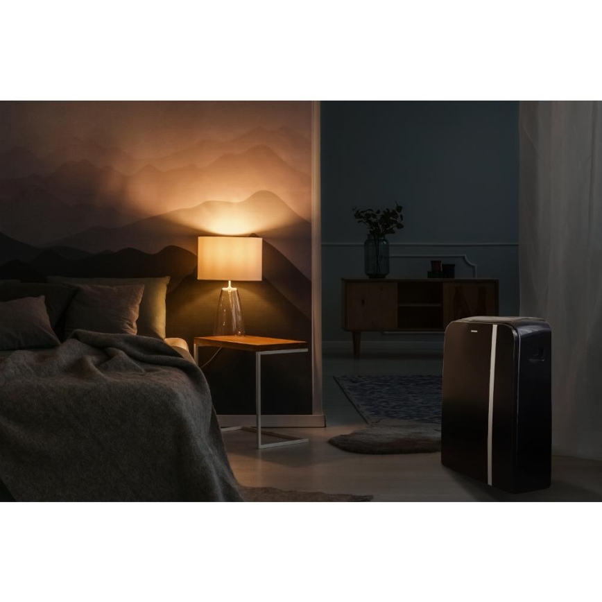 Sencor - Mobil smart airconditionanlæg 3-i-1 med tilbehørssæt 1450W/230V 12000 BTU Wi-Fi sort + fjernbetjening