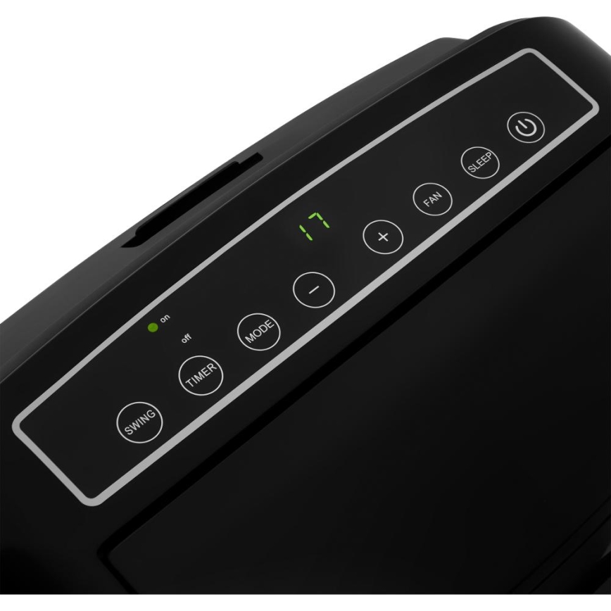 Sencor - Mobil smart airconditionanlæg 3-i-1 med tilbehørssæt 1450W/230V 12000 BTU Wi-Fi sort + fjernbetjening